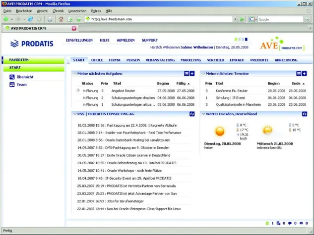 Bild: PRODATIS kombiniert neues CRM mit ERP-Funktionen