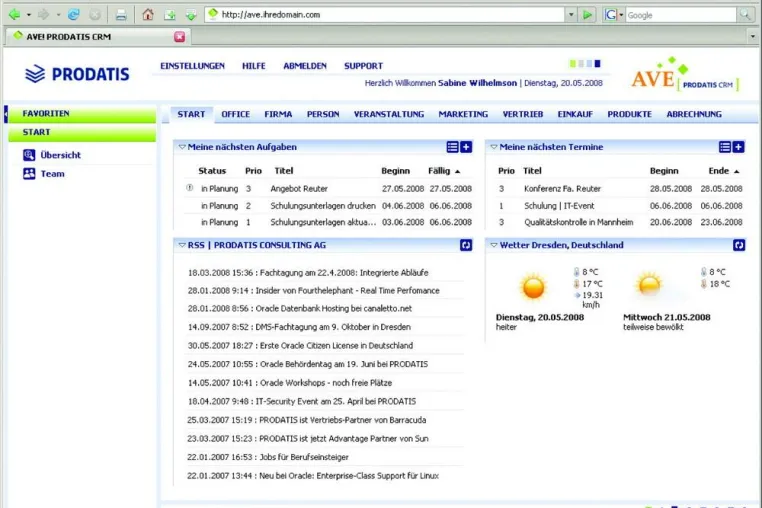 Bild: PRODATIS kombiniert neues CRM mit ERP-Funktionen