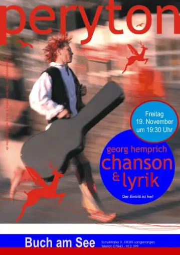 Bild: "Chanson & Lyrik" mit dem barfüßigen Musiker Georg HEMPRICH