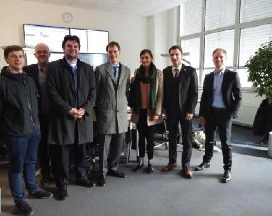 Vertreter des BMWi und der Stadt Leipzig zu Besuch bei der Energy2market GmbH.