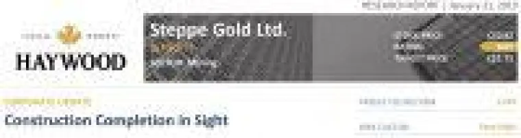 Bild: Steppe Gold - Mit einer Marge von fast 1000 USD pro Unze Gold im Fokus der Analysten