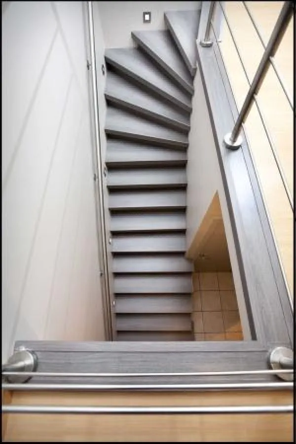 Treppenrenovierung in Eiche grau