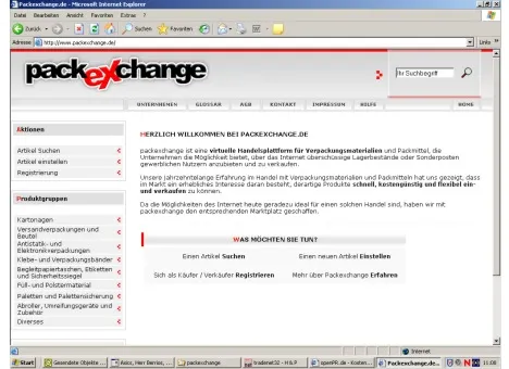 Relaunch von packexchange.de, dem virtuellen Marktplatz für Verpackungsmaterialien Bild: Relaunch von packexchange.de, dem virtuellen Marktplatz für Verpackungsmaterialien