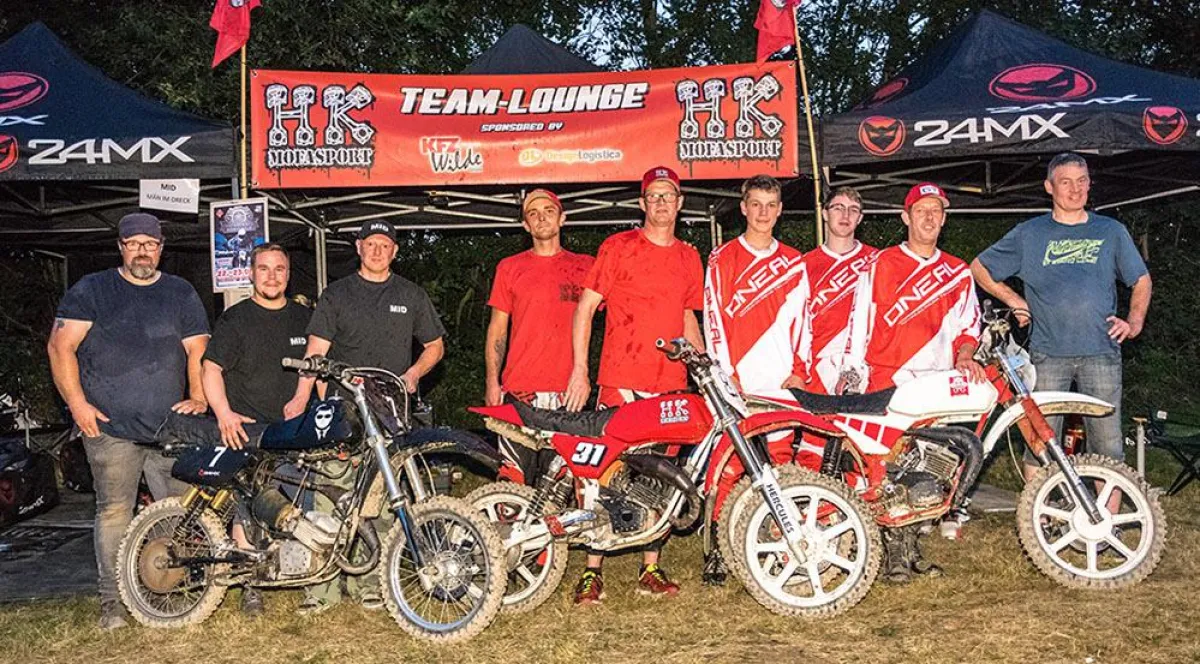 Die Teams vom MSC-Nörvenich beim diesjährigen Rennen in Damscheid