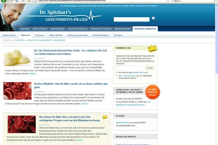 Bild: Frisch und benutzerfreundlich – spitzbarts-gesundheitspraxis.de feiert ihren Relaunch