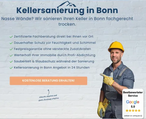 Bild: KfW-Förderung: Kellersanierung in Bonn kombiniert Trocknenlegung und Perimeterdämmung