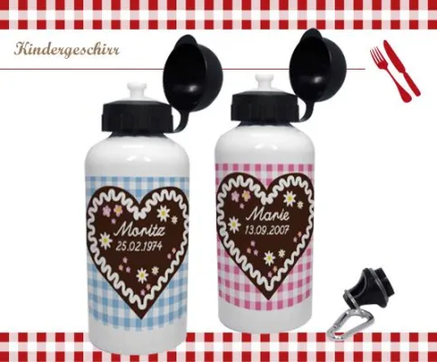 Bild: Trinkflaschen, Brotdosen oder das Melamin-Geschirr mit eigenem Namen von Finlix