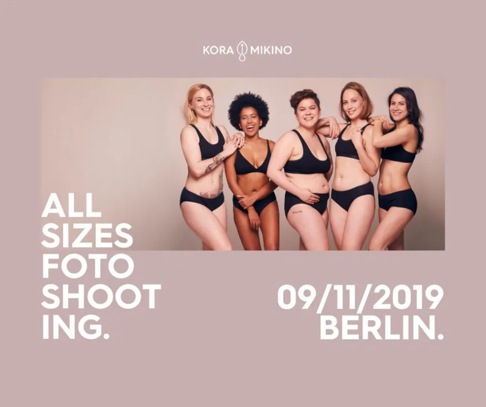 In einem öffentlichen Aufruf sucht KORA MIKINO nach Models für das All-Sizes-Fotoshooting am 9.11.