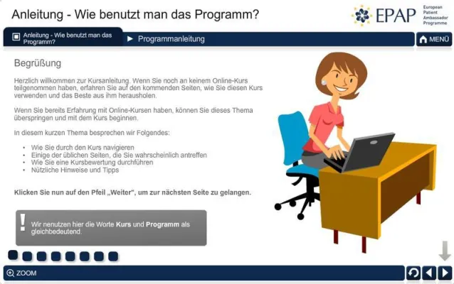 Bild: Als Patient selbstbestimmt handeln – Europäischer Online-Kurs für Patienten auf Deutsch verfügbar