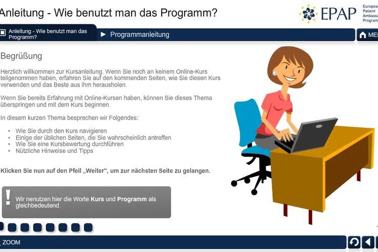 Bild: Als Patient selbstbestimmt handeln – Europäischer Online-Kurs für Patienten auf Deutsch verfügbar