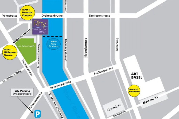 Noch bis Sonntag geöffnet: die Kunstmesse Rhy Art Salon im Rhypark Basel Bild: Noch bis Sonntag geöffnet: die Kunstmesse Rhy Art Salon im Rhypark Basel