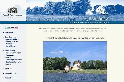Bild: Gutshaus Grubnow Rügen geht mit neuen Internetauftritt online
