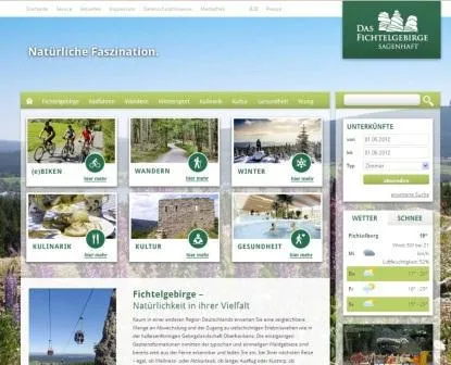 NEU: Fichtelgebirge "interaktiv" Tourismuszentrale startet mit dynamischem Themenportal Bild: NEU: Fichtelgebirge "interaktiv" Tourismuszentrale startet mit dynamischem Themenportal