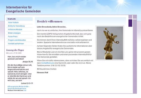 Bild: Neues Angebot für Präsentation Evangelischer Gemeinden im Internet