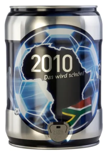 Bild: Partyfässer im Fußball-Design