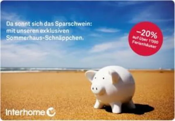 Bild: Exklusive Sommerhaus-Schnäppchen bei Interhome - im Juni buchen und 20% sparen