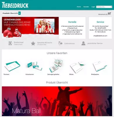Bild: Unter shop.tiebeldruck.com hinterlässt Tiebeldruck ab sofort auch online einen bleibenden EinDRUCK.