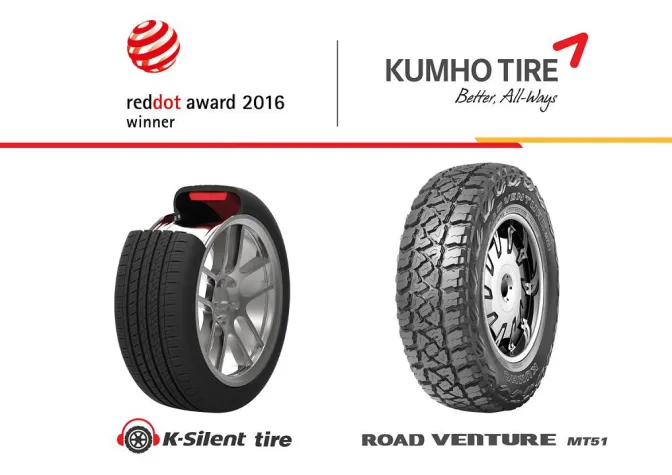 Bild: Zwei Kumho Reifen mit „Red-Dot“ Designpreis ausgezeichnet