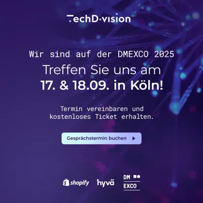 Bild: TechDivision auf der DMEXCO 2025 - Doppelt vertreten mit Shopify und Hyvä