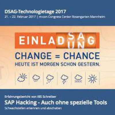 Bild: SAP Hacking: IBS Schreiber auf den DSAG-Technologietagen 2017