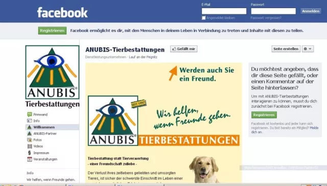 ANUBIS-Tierbestattungen nun auf Facebook - Das Forum für Tierfreunde Bild: ANUBIS-Tierbestattungen nun auf Facebook - Das Forum für Tierfreunde