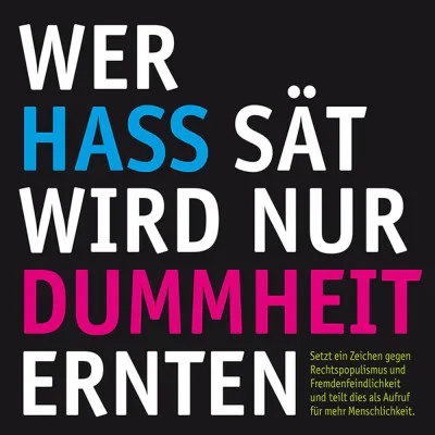 Bild: Aufruf zu mehr Menschlichkeit