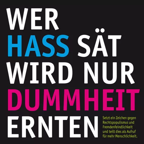 Bild: Aufruf zu mehr Menschlichkeit