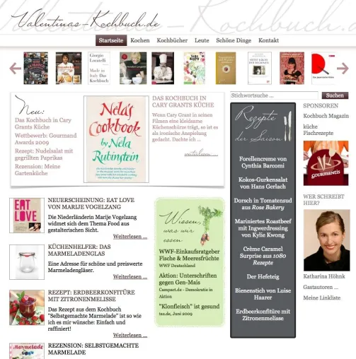 Bild: Neu auf Valentinas-Kochbuch.de - Mehr Rezepte, mehr Rubriken
