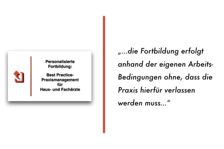 Bild: Personalisierte Fortbildung „Best Practice-Praxismanagement“ für Haus- und Fachärzte