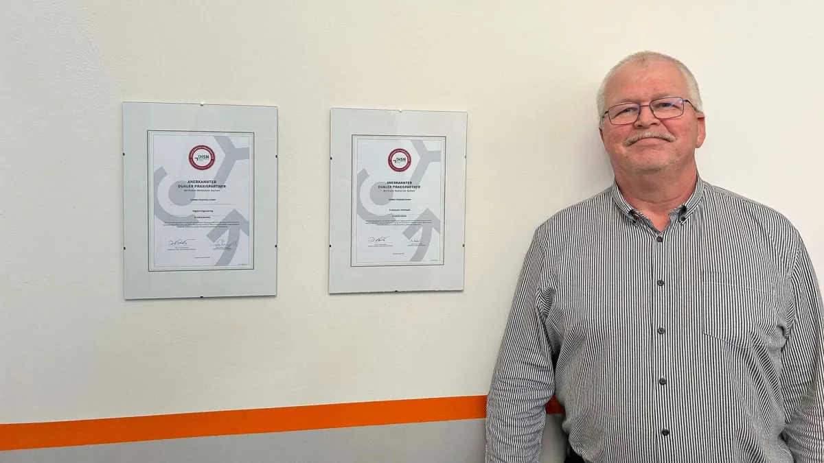 Wolfram Klein: Partnerschaft für die Zukunft. Die DHSN und GEMAC erweitern ihre Praxispartnerschaft (© GEMAC Chemnitz GmbH)