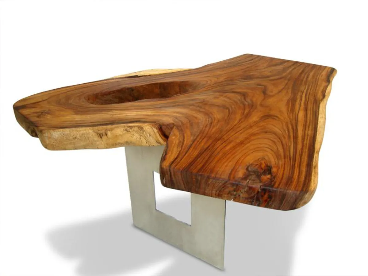 Schreibtisch aus massiver Akazie