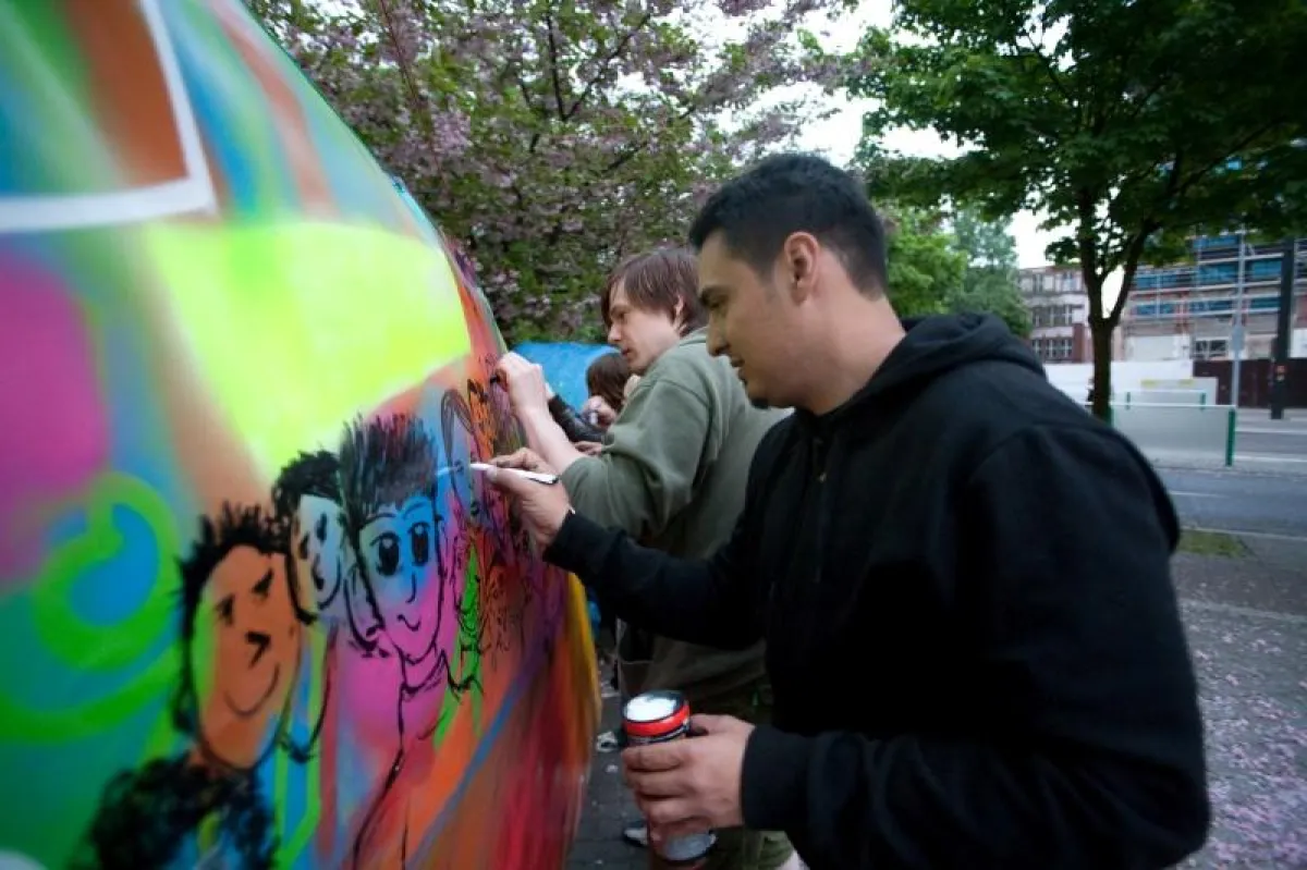 Beim Graffiti-Workshop bekommst du Einblicke in die Szene und entwirfst dein eigenes Kunstwerk
