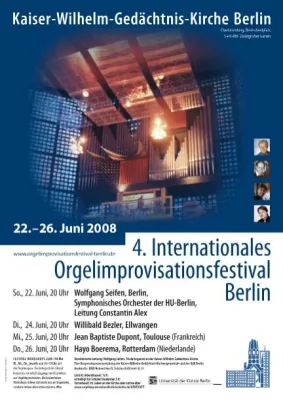 Bild: 4. Internationales Orgelimprovisationsfestival Berlin 2008 in der Kaiser-Wilhelm-Gedächtnis-Kirche