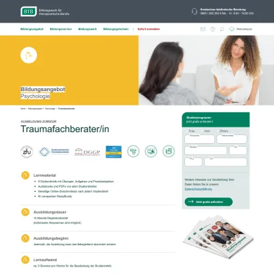 Bild: Neuer BTB-Fernlehrgang „Traumafachberater/in“: Praxisnahe Kompetenzen im Umgang mit traumatisierten Menschen