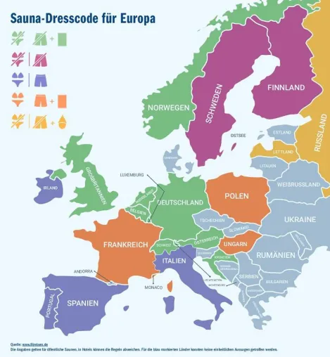 Fit Reisen klärt auf: Sauna-Dresscode für Europa Bild: Fit Reisen klärt auf: Sauna-Dresscode für Europa