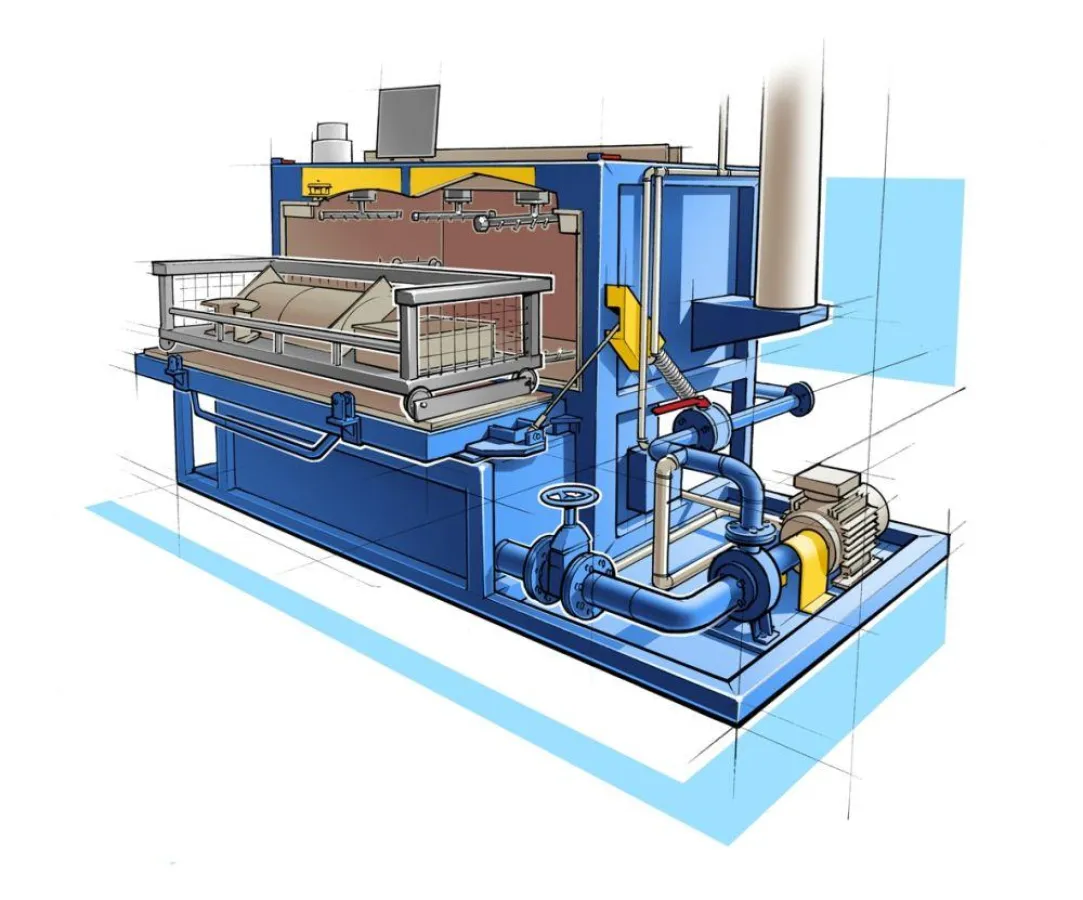 Am drupa-Stand von D.W.RENZMANN zu sehen: Die Waschmaschine vom Typ 340 reinigt Druckmaschinenteile wie Farbwannen, Farbbehälter, Rakel und weitere Teile mit unterschiedlichen Reinigungsmedien.