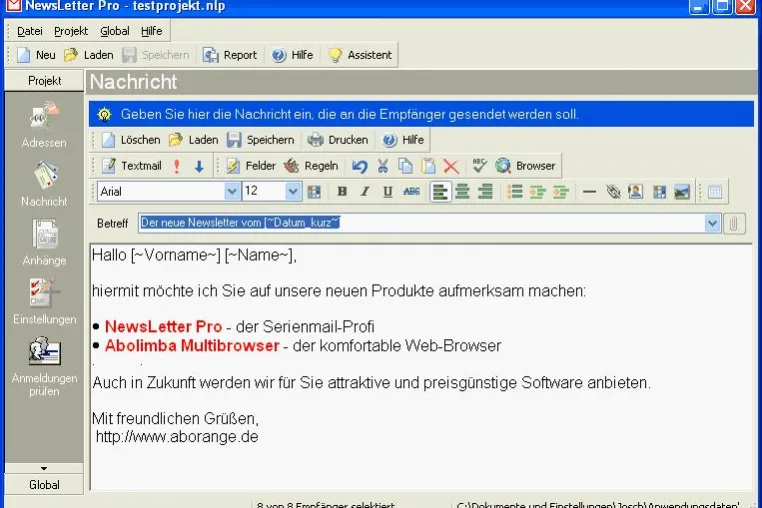 Bild: So einfach versenden Sie personalisierte E-Mails mit NewsLetter Pro