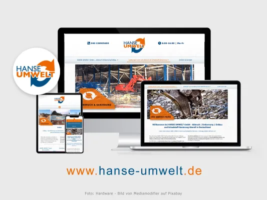 Bild: Webrelaunch bei HANSE UMWELT GmbH - Abbruch Entkernung Erdbau und Schadstoffsanierung ueberall in Deutschland