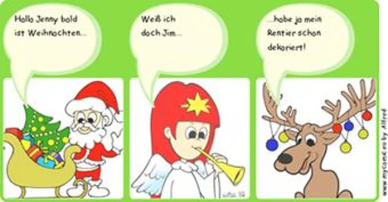 Bild: Individuelle Weihnachtskarten selbst erstellen (mycomic.eu)