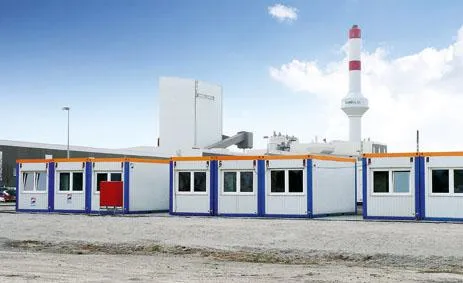 Bild: 50-teilige Containeranlage für Glaswerk-Sanierung