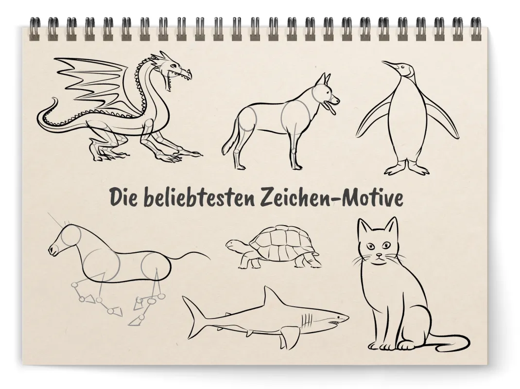 Beliebte Zeichen-Motive (© happycolorz.de)