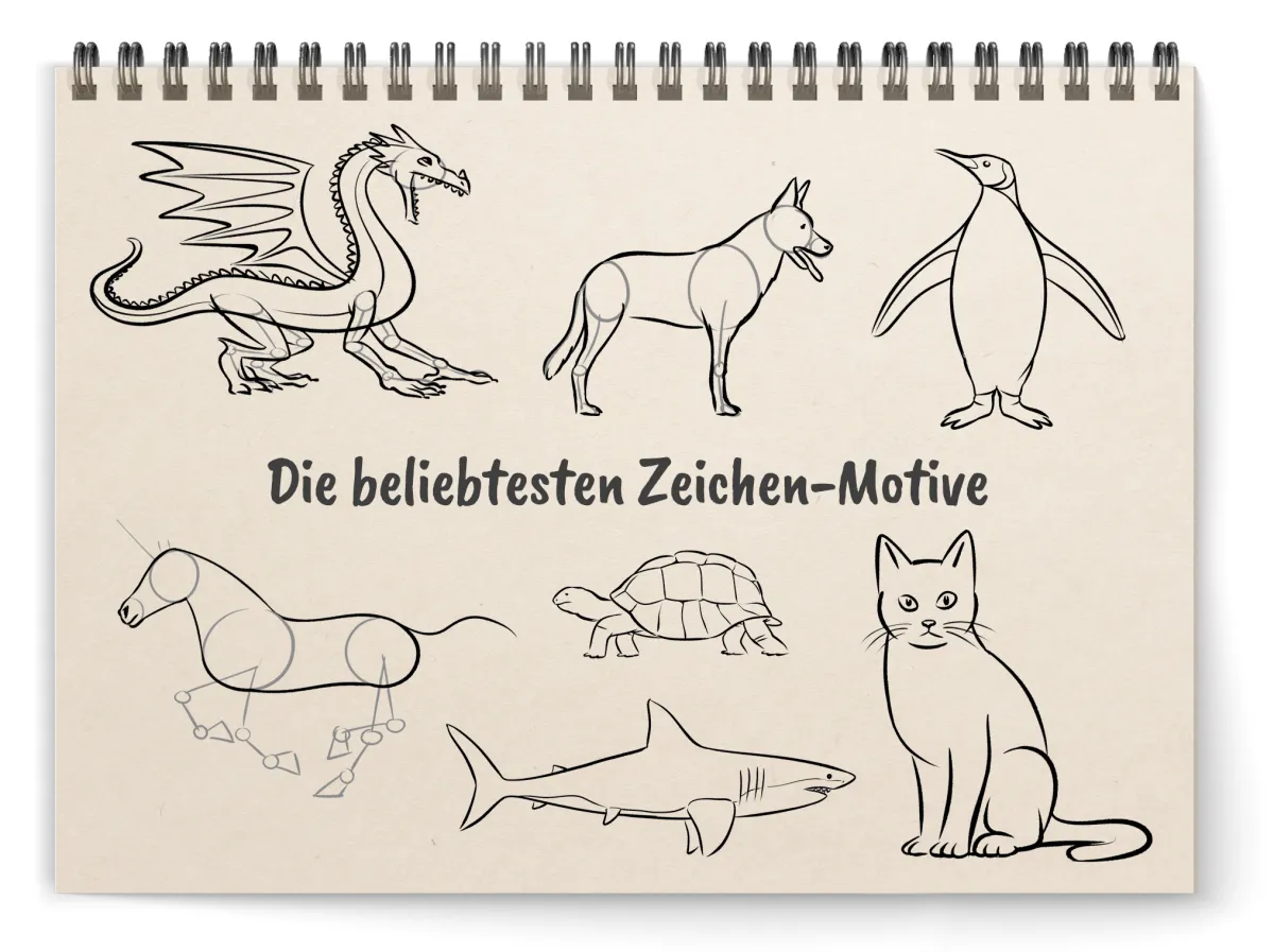Beliebte Zeichen-Motive (© happycolorz.de)