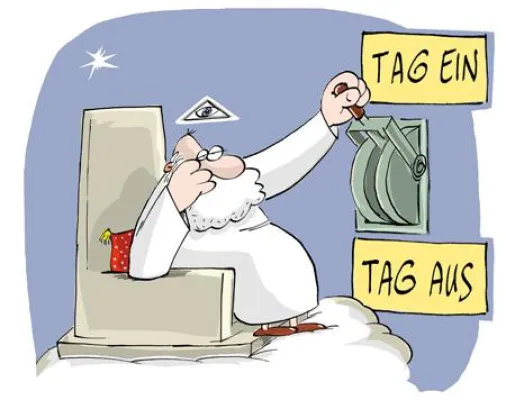 "TAG EIN, TAG AUS" - NELs normaler Wahnsinn - im Cartoonmuseum Luckau Bild: "TAG EIN, TAG AUS" - NELs normaler Wahnsinn - im Cartoonmuseum Luckau