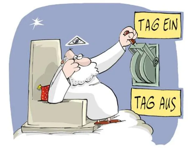 Bild: "TAG EIN, TAG AUS" - NELs normaler Wahnsinn - im Cartoonmuseum Luckau