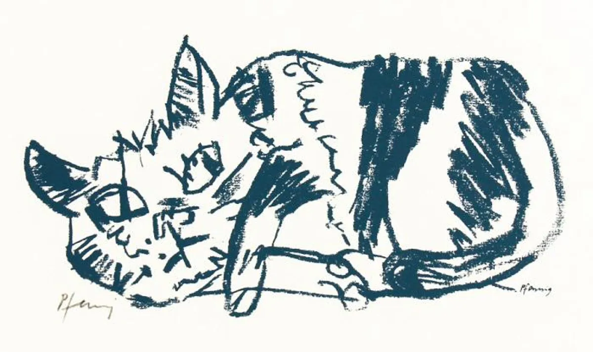 o.T. (Katze) - Vorzugsgrafik, Siebdruck