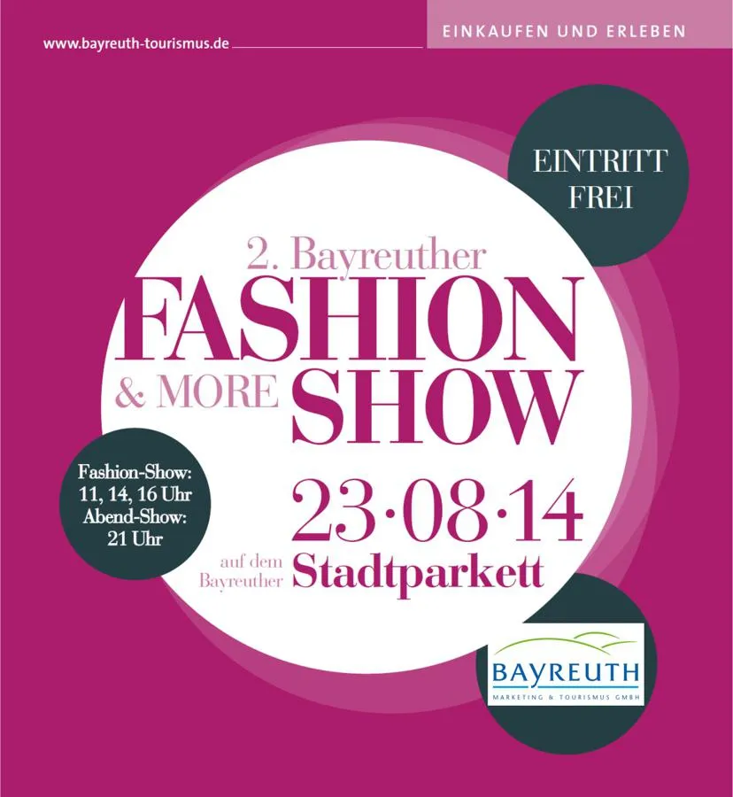 Das Plakat zur Show am 23.08.2014