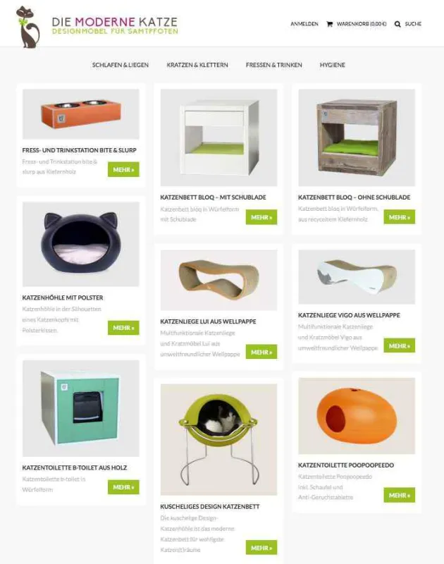 Modernes Design für das Wohnen mit Katzen