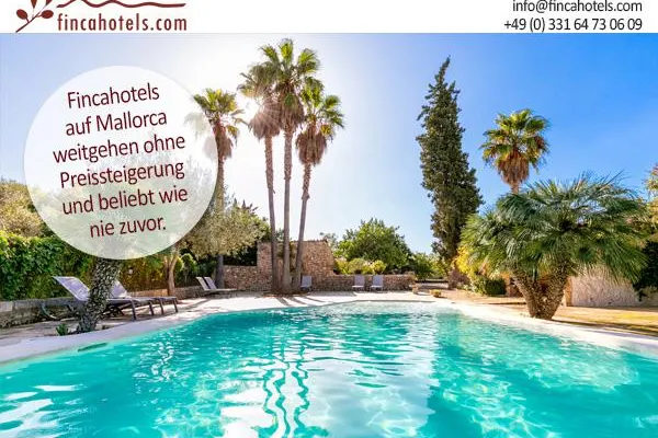Fincahotels preisstabil und beliebt wie nie zuvor Bild: Fincahotels preisstabil und beliebt wie nie zuvor