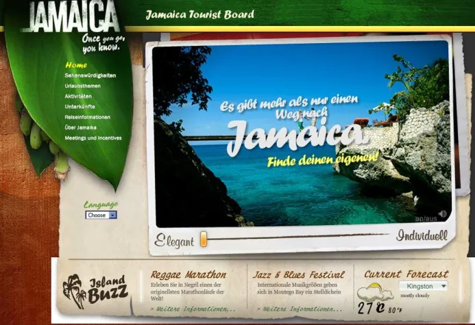 Bild: Jamaika-Website jetzt auf Deutsch