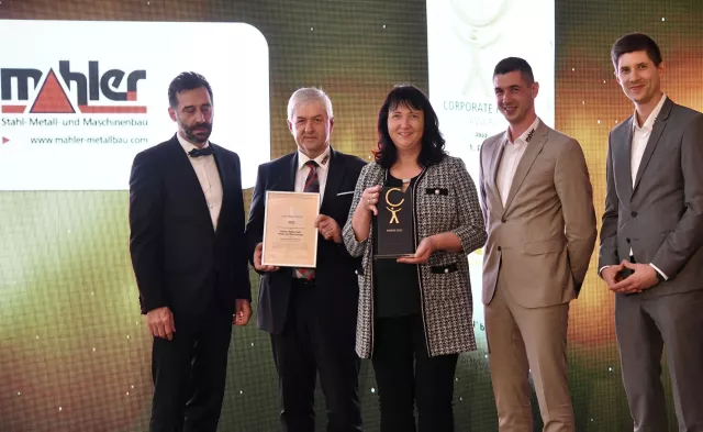 Bild: Mahler Metallbau gewinnt Sonderpreis ‚Gesundes Handwerk‘ beim Corporate Health Award 2022